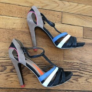 Diesel Cucu T-Strap Sandals in Gingersnap/Pristine Sz 39